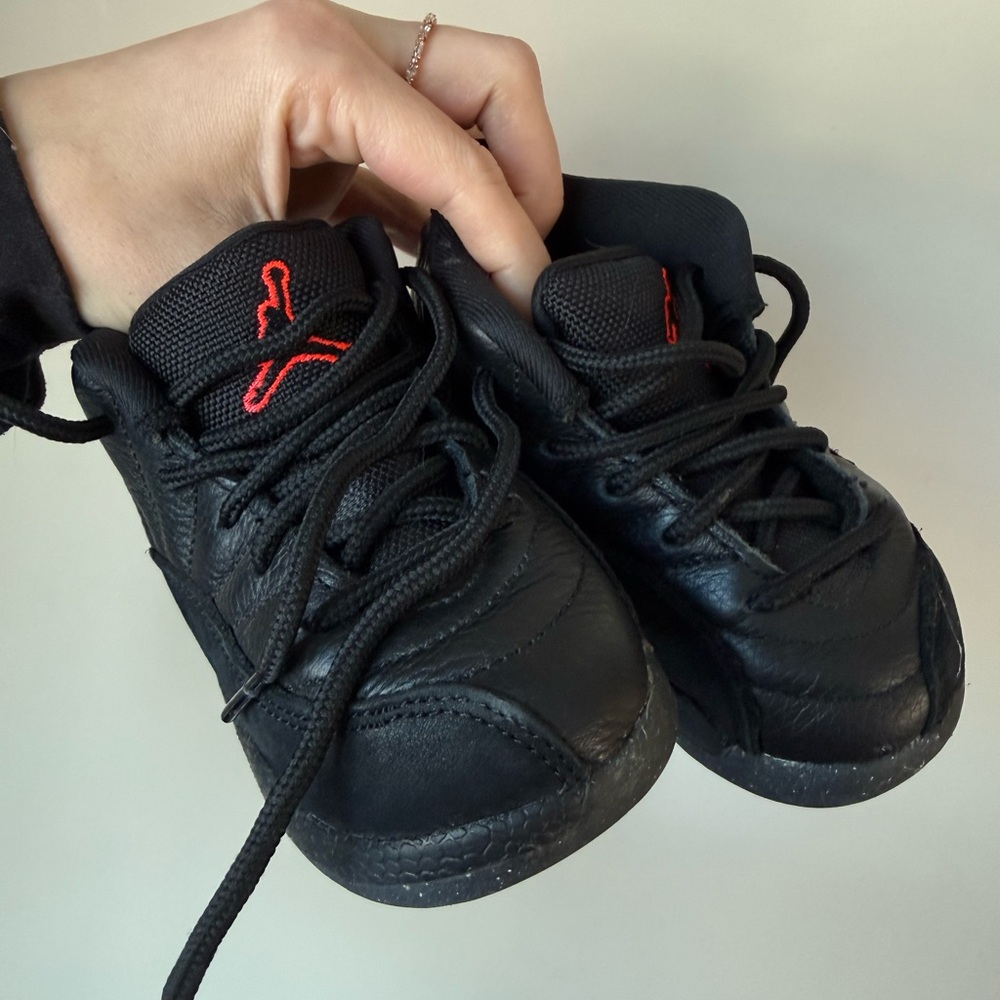 Jordan Black and Red Kids Sneakers